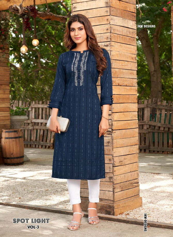 Spotlight 3 New Latest Designer Traditional Wear Rayon Kurtis Collection